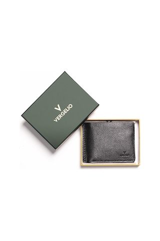 Black Cüzdan & Kartlık Erkek 1701 Vergelio Purse Matte Crystal Wallet Card Holder Siyah