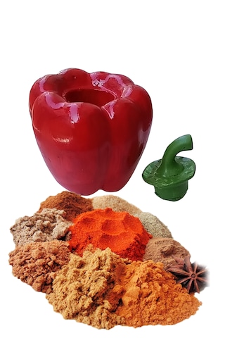 Biber Şeklinde Baharatlık - Çay Portu - Biblo Kırmızı