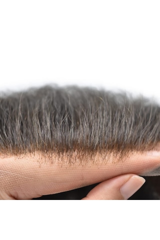 Naturel Duruş French Lace Doğal Şakak Görünümü Protez Saç