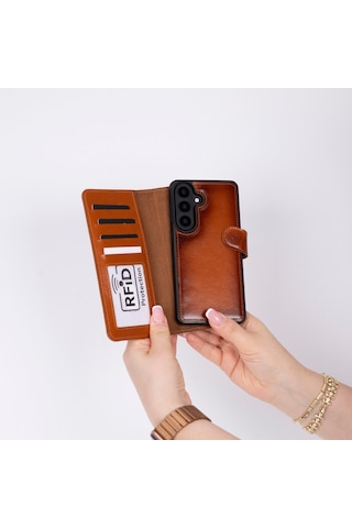 Samsung Galaxy S26 Plus Uyumlu Manyetik Hakiki Deri Cüzdan Kılıf ,cüzdan Taşımaya Son, Kredi Kart Yuvalı, Rfıd Güvenlik Diğer