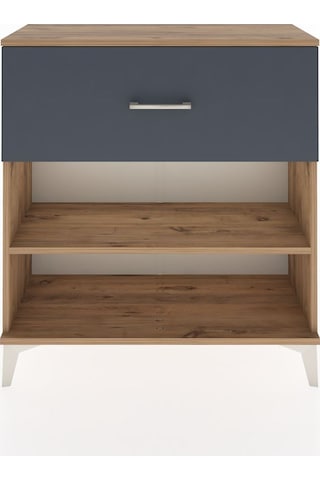 Arges Şifonyer Tek Raflı Tek Çekmeceli 88x30x96 Çam-antrasit Çam