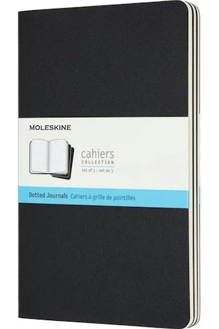 Moleskine Cahier Journals 3 Lü Noktalı Defter 13x21 Black Siyah