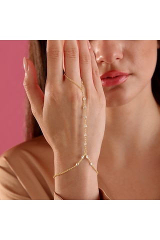 925 Ayar Gümüş Zirkon Taşlı Doç Zincirli Seyrek Şahmeran Altın