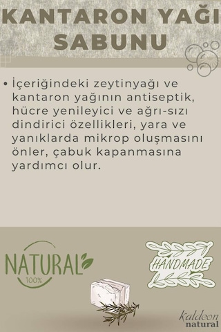 Kantaron Yağı Sabunu El Yapımı Doğal 120 G