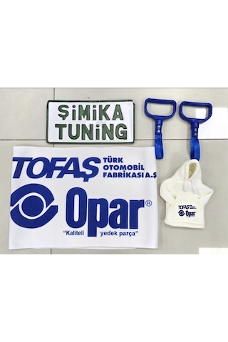 Tofaş Opar Otomobil Torpido Havlusu Ve 2'li Kol Tutamaçı Ve Vites Poları 1 Adet