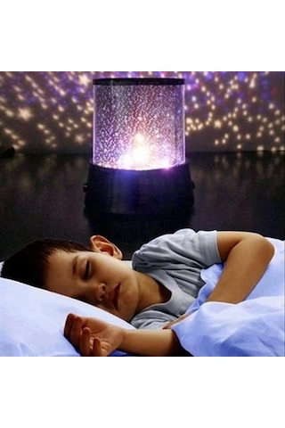 Star Master Pilli Gökyüzü Projeksiyonlu Led Renkli Yıldızlı Tavan Işık Yansıtma Gece Lambası Çok Renkli