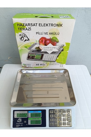 40 KG Terazi Fiyat Hesaplamalı-Şarjlı Tartı