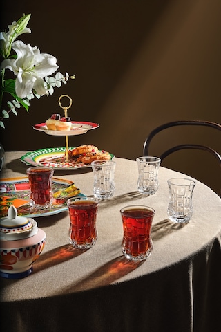 Rcr Etna 6'lı Çay Bardağı Takımı Şeffaf