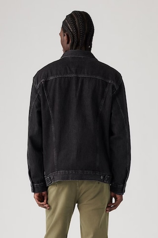 Levi's Oversize Denim Ceket - Erkek Günlük Kot Ceket - Klasik Yaka Siyah