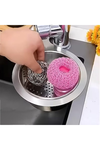 Promosyonca Paslanmaz Çelik Evye Süzgeç Sepeti, Lavabo İçi Yemek