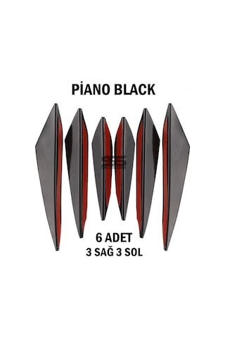 Tampon Bıçağı Piano Black 6 Adet Her Araca Uyumlu