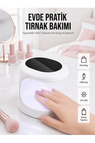 Kalıcı Oje Kurutucu Mini Uv Işınlı Taşınabilir Hızlı Ve Pratik Oj 36381583