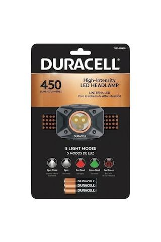 Duracell 450 Lümen Ledli Kafa Feneri + 3 Aaa Piller Dahil Çoklu Renk
