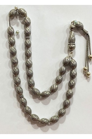 Tespih Vizyon İşlemeli Gümüş Tespih F16002094