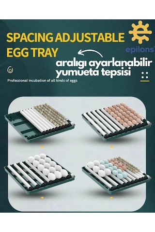 130 Yumurtalık Tam Otomatik Kuluçka Makinesi Extra Yedek Motorlu Akü Kablolu Silindir Viyollü Profesyonel Lisinya