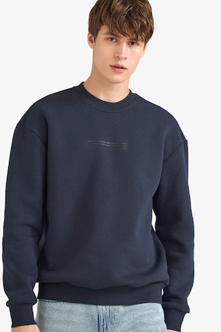 Defacto Boxy Fit Bisiklet Yaka İçi Yumuşak Tüylü Baskılı Sweatshirt X8282az25aunv64 Lacivert