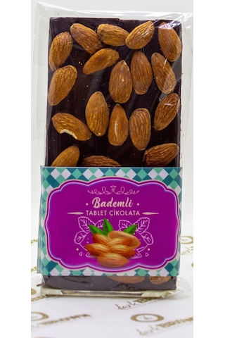 Dark Brown Bitter Tablet Çikolata Gerçek Saf Badem Fındık ve Antep Fıstıklı 6 x 100 G
