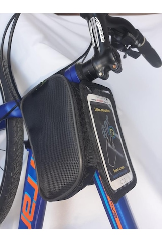 Bisiklet Kadro Üstü Heybe Çanta Dokunmatik 6 inç PROCYCLE Siyah
