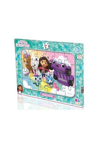 Ks Games 24 Parça Gabby's Dollhouse Kız Çocuk Frame Puzzle - Gb704