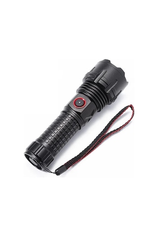 Everton Rts-s020 Xhp50 Led 1000 Lümen Yağmur Suyu Geçirmez Şarjlı El Feneri-9854 Siyah