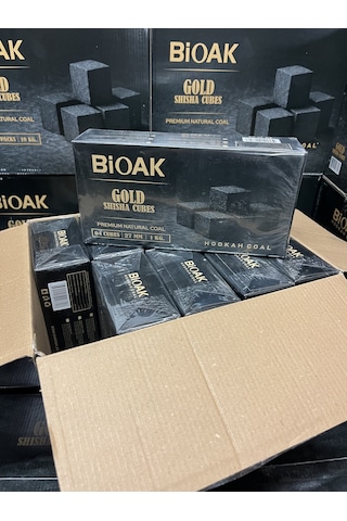 Bioak Gold Shisha Cubes Nargile Kömürü 1 Kg - 27 Mm