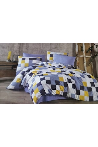 Livoras Home Tek Kişilik Nevresim Takımı 160 X 220 Cm Mavi Lacivert Beyaz