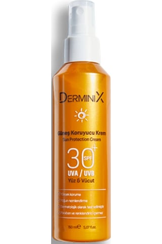 Derminix Yüksek Koruma Yüz ve Vücut Güneş Kremi SPF30+ 150 ML