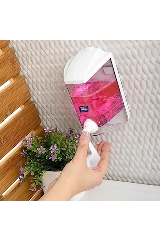 Titiz Tp-193 Hazneli Sıvı Sabunluk - Sıvı Sabun Dispenseri - Şampuan Aparatı - 400 Ml. - Şeffaf