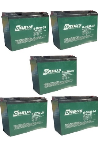 Orbus 12v 24 Amper Dik Elektrikli Bisiklet Aküsü 5'lü Paket Orbus 12v 24 Amper Dik Elektrikli Bisiklet Aküsü 5'lü Paket