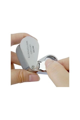 - Kontrol, Için Özel Kutulu Metal Işıklı Lup 30x21
