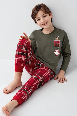 Arnetta Erkek Çocuk Yeşil Pijama Takımı Ar3513-c-v1