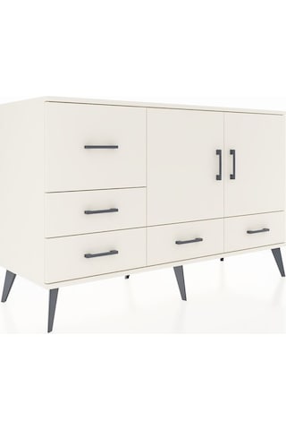 Kronos Konsol 4 Raflı 5 Çekmeceli 2 Kapaklı 132x59x83 Aytaşı-aytaşı/aytaşı Aytası