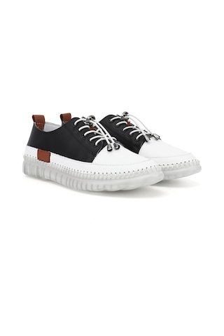 Diğer Kadın Siyah Bağcıklı Hakiki Deri Sneaker Ddza80742321 Siyah