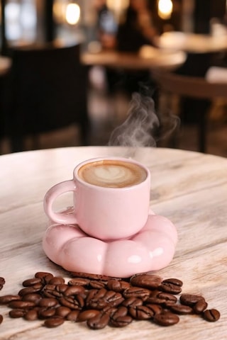 Mithra Life 95 Ml Papatya Şekilli Seramik Pembe Türk Kahvesi Fincan Takımı Mıt1158 Pembe