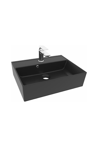 Alvit Architect Tezgah Üstü Lavabo 38 x 50 CM Mat Siyah