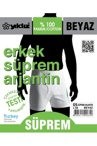 Yıldız Erkek Süprem Arjantin Paçalı Don Külot 05 - 3 Adet 001