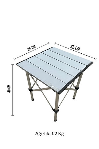 Motorcu Masası Alüminyum Sehba Sekoutdoor Sk01 Açık Gri