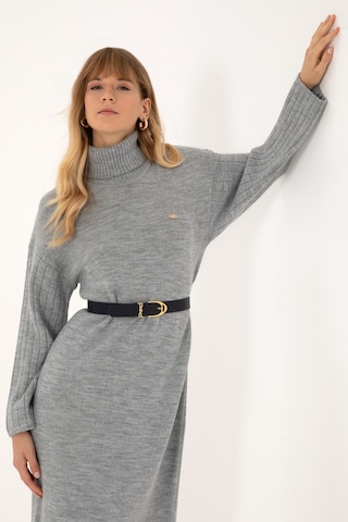 U.s. Polo Assn. Kadın Gri Melanj Elbise Triko 50314645-vr086 Grı Melanj
