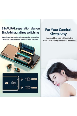 Jeemson Ipx5 Su Geçirmez Tws Bluetooth Kulaklık, Akıllı Ses Asistanı, Otomatik Eşleşme, Gürültü Azaltma, Siyah Dokunmatik Model