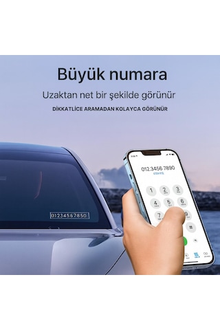 Coofbe Premıum Gece Görüşlü Gizlenebilir Araç Park Telefon Numaratörü Geçici Park Numaratör Plakalık 1 Adet