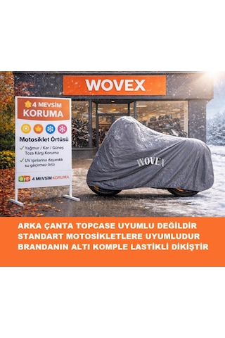 Mutt Hilts 125-250cc İle Uyumlu Motosiklet Brandası,çantasız Model Uyumlu Branda,gri Genel