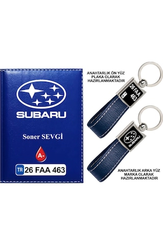 Plakanıza Özel Subaru Logolu Lacivert Ruhsat Kabı Ve Anahtarlık Plakanıza Özel Subaru Logolu Lacivert Ruhsat Kabı Ve Anahtarlık