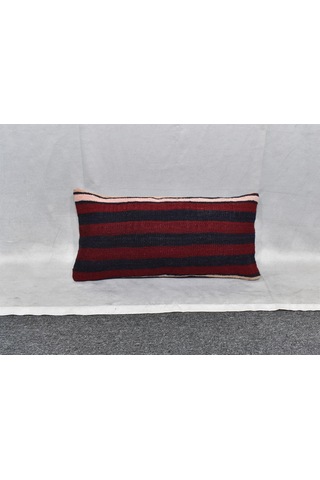 Zehra Abla Halı Yeni El Dokuma Dekoratif Lumbar Kilim Kırlent Yastık Kılıfı 6695 Çok Renkli