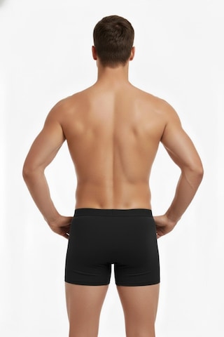 İki Yıldız Erkek Likralı Boxer Düz Renk Bgl-st05007 Siyah