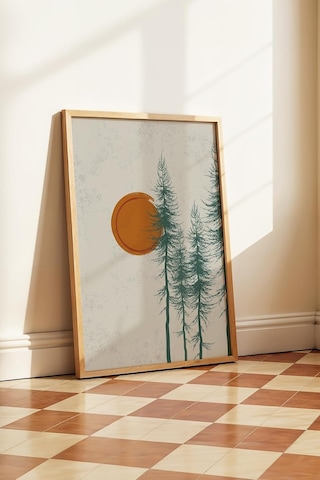512 Store Bohem Ikili Poster - Çerçevesiz Poster 20 X 30 Turuncu