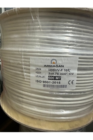 Armağan 3x0.75 Mm H05vv-f Fvv-n Ttr Kablo 500 Metre