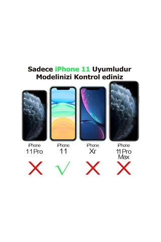 Apple iPhone 11 Uyumlu Darbeye Dayanıklı Ve Sevimli Silikon Kılıf Siyah-beyaz