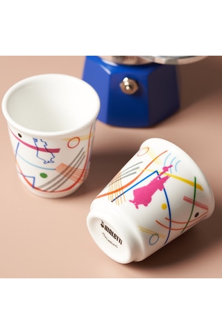 Bialetti Mini Express Mokapot Kandinsky + 2 Espresso Fincanı