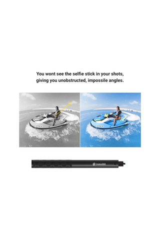 Springsun Insta360 Uçak Alüminyum Gizli Selfie Çubuğu - One X/x2, One/one R, Evo Uyumlu, 23.5-120cm Uzunluk Aralığı