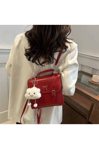 Lyon Basit Ve Taze Sırtçantası Kırmızısı Kırmızı